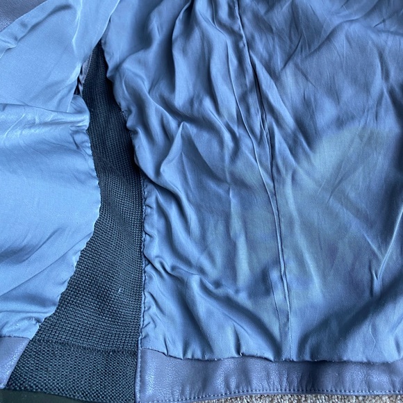 free people cool and clean jacket moto distressed suede edgy zipper large - Picture 6 of 10